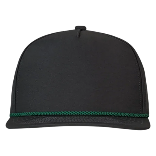 PS140 5-Panel Visor Rope Golf Hat - Sable Black