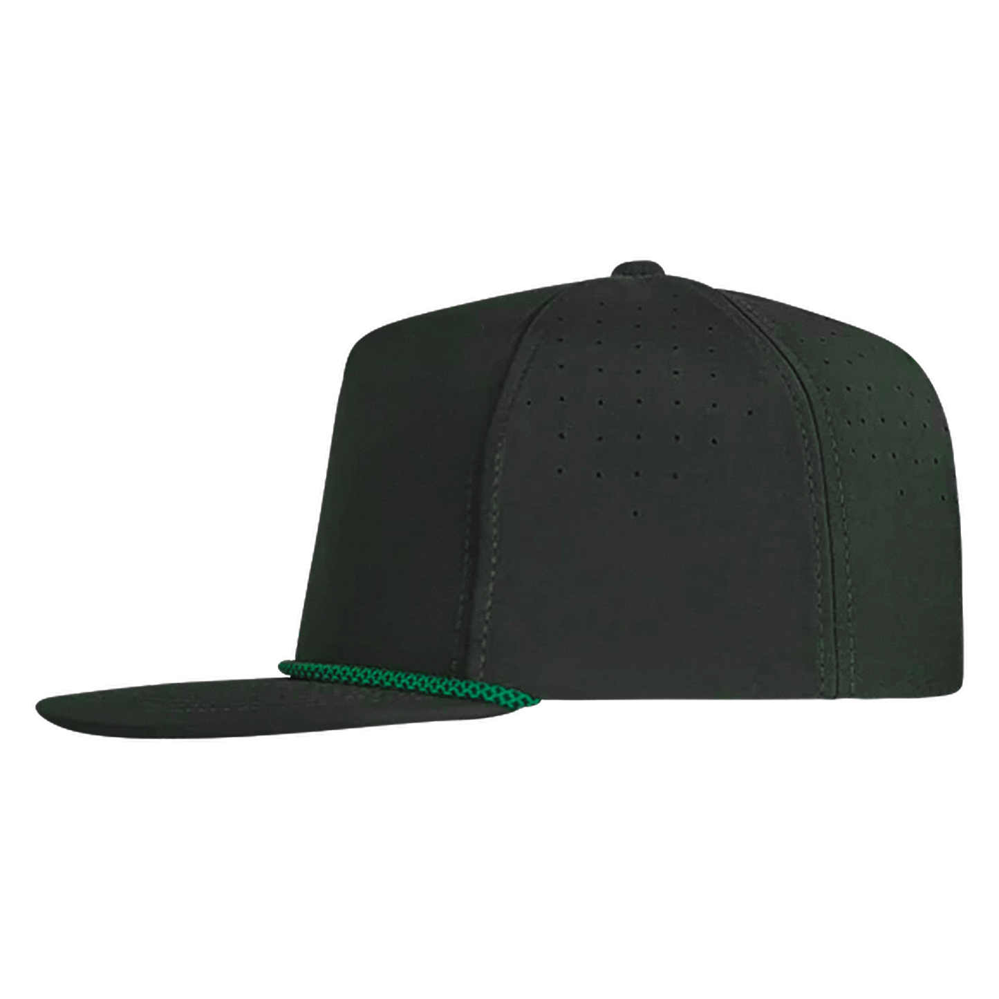 *Limited Stock* 5-Panel Golf Hat with Visor Rope - Sable Black