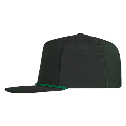 *Limited Stock* 5-Panel Golf Hat with Visor Rope - Sable Black