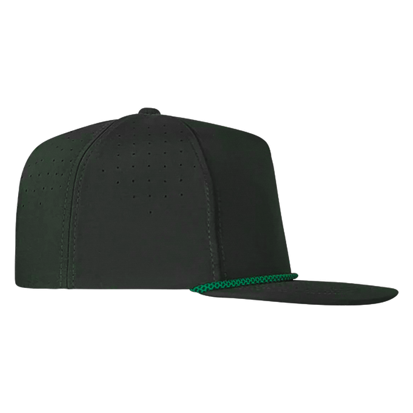 *Limited Stock* 5-Panel Golf Hat with Visor Rope - Sable Black