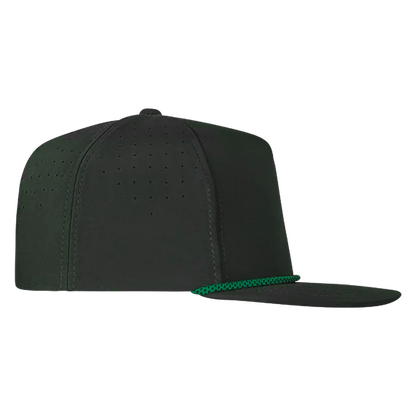 *Limited Stock* 5-Panel Golf Hat with Visor Rope - Sable Black