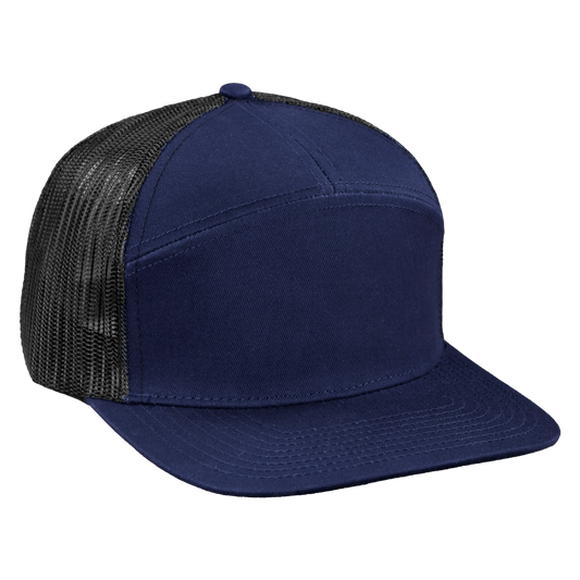 *Limited Stock* High-Profile 7-Panel Hat - Midnight Blue