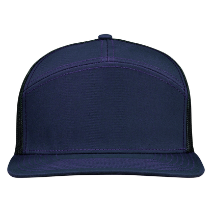 *Limited Stock* High-Profile 7-Panel Hat - Midnight Blue