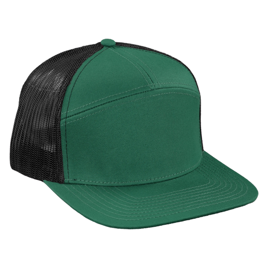 *Limited Stock* High-Profile 7-Panel Hat - Moss Green