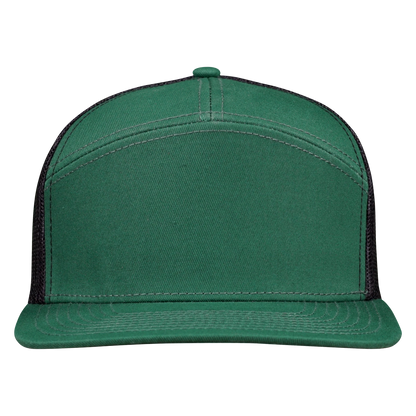 *Limited Stock* High-Profile 7-Panel Hat - Moss Green