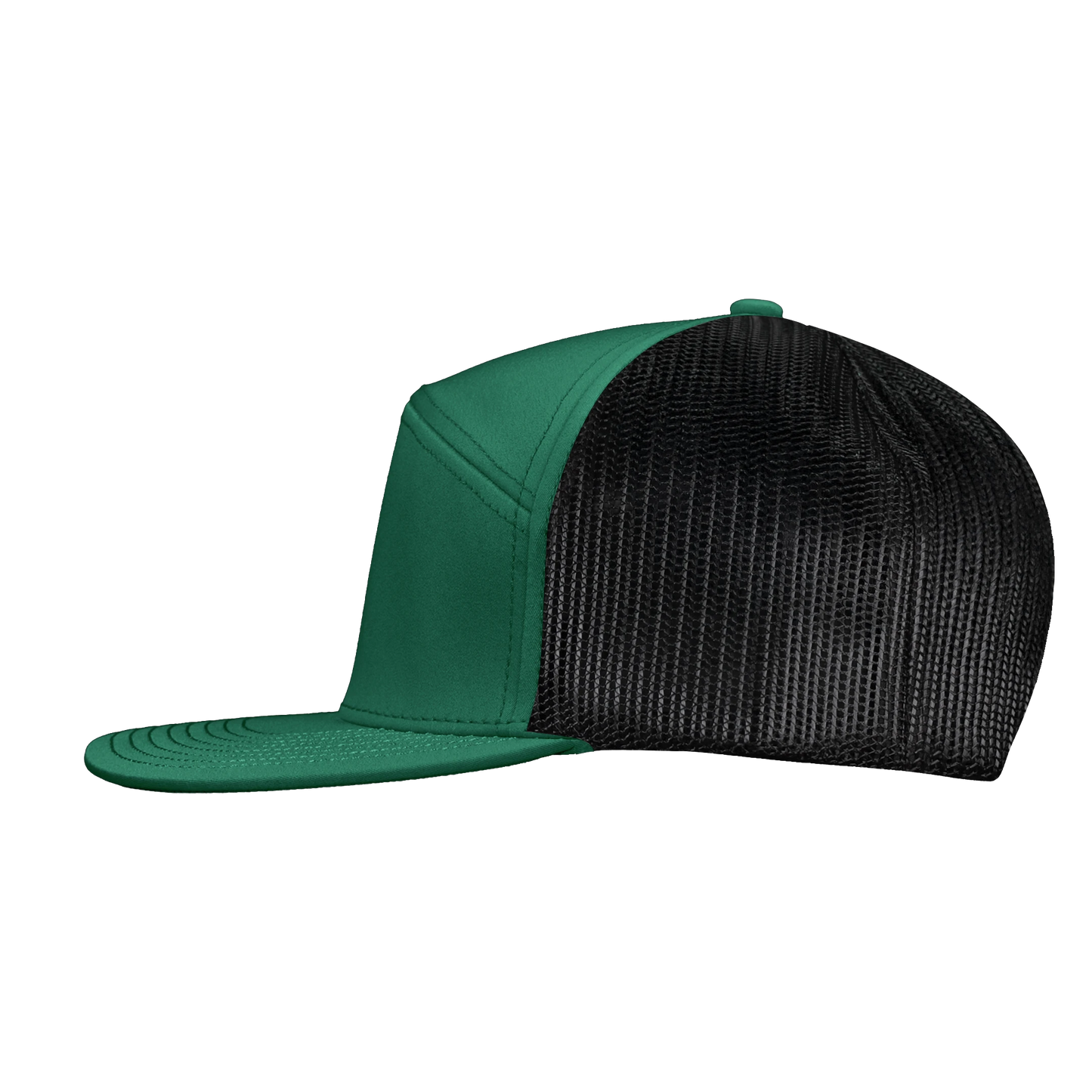 *Limited Stock* High-Profile 7-Panel Hat - Moss Green