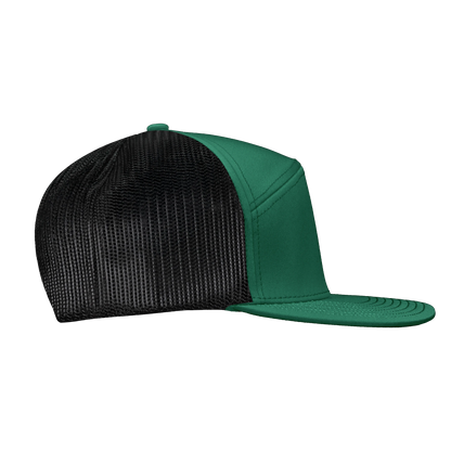 *Limited Stock* High-Profile 7-Panel Hat - Moss Green
