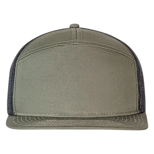 PS168 High-Profile 7-Panel Hat - Olive Green