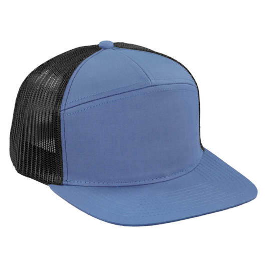 *Limited Stock* High-Profile 7-Panel Hat - Reef Blue