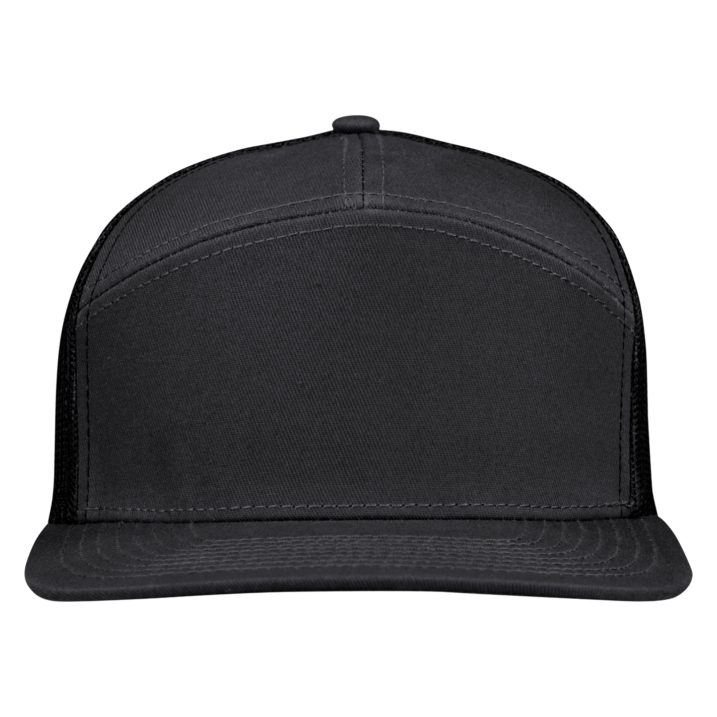 *Limited Stock* High-Profile 7-Panel Hat - Sable Black