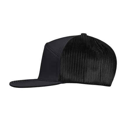 *Limited Stock* High-Profile 7-Panel Hat - Sable Black