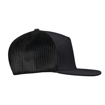 *Limited Stock* High-Profile 7-Panel Hat - Sable Black