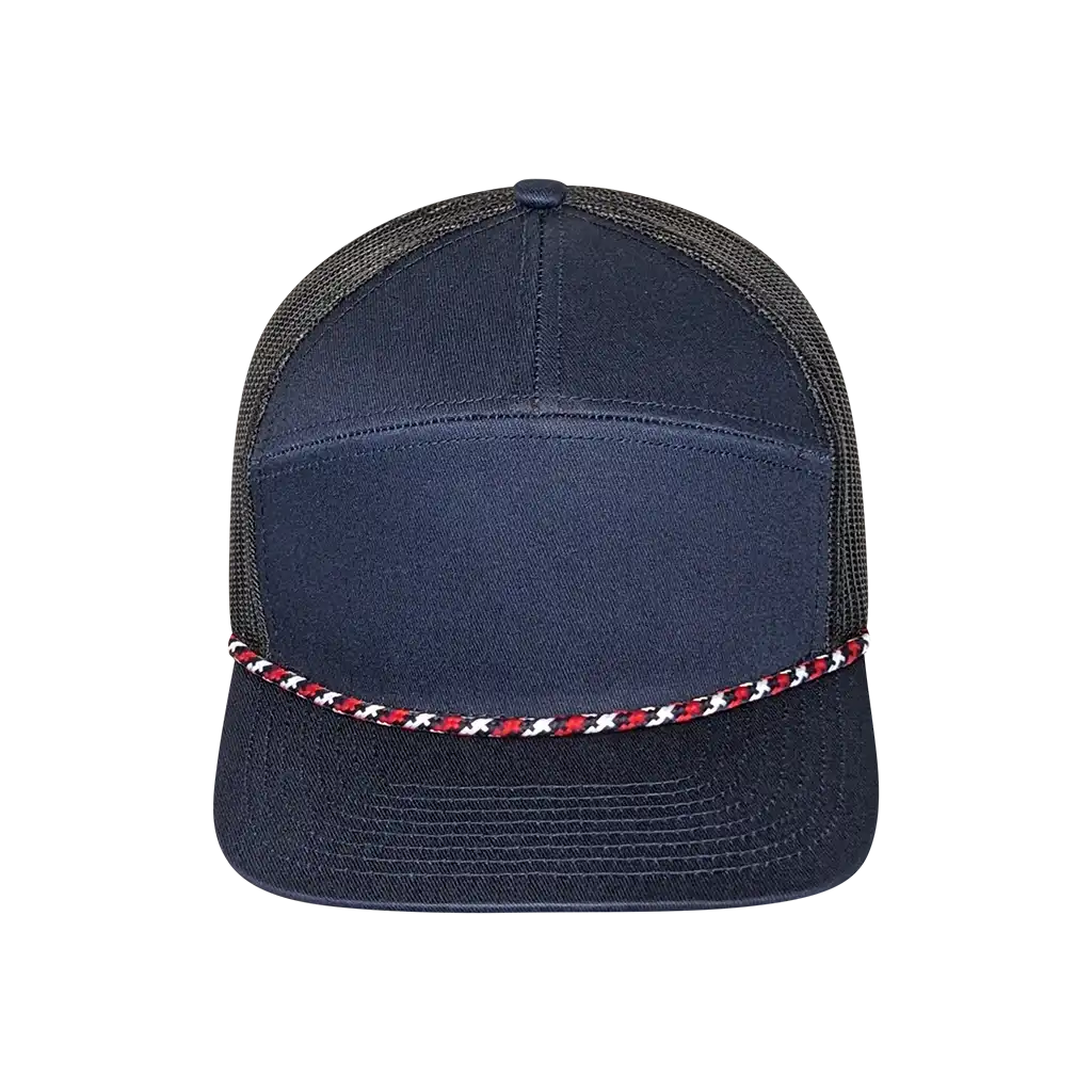 PS169 7-Panel Visor Rope Hat - Indigo Blue