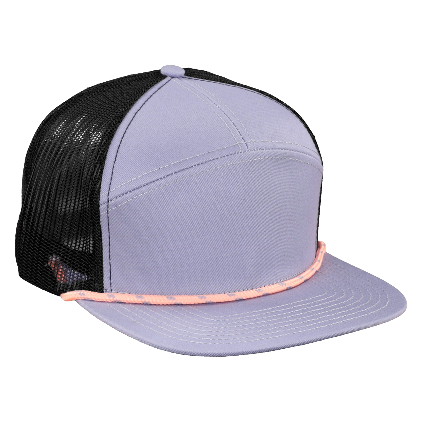 *Limited Stock* High-Profile 7-Panel Hat with Visor Rope - Dove Gray