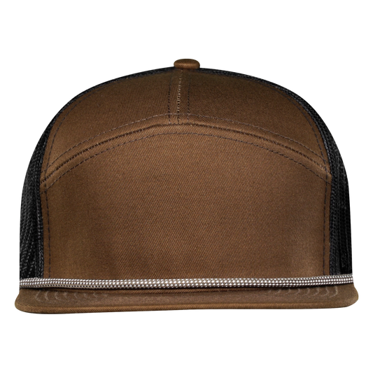 PS169 7-Panel Visor Rope Hat - Foliage Brown
