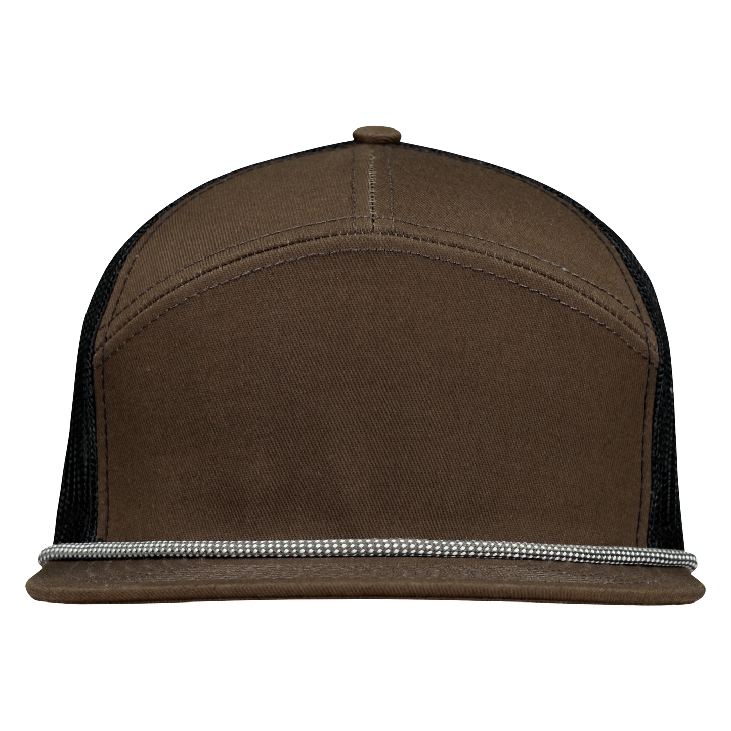 *Limited Stock* High-Profile 7-Panel Hat with Visor Rope - Foliage Brown
