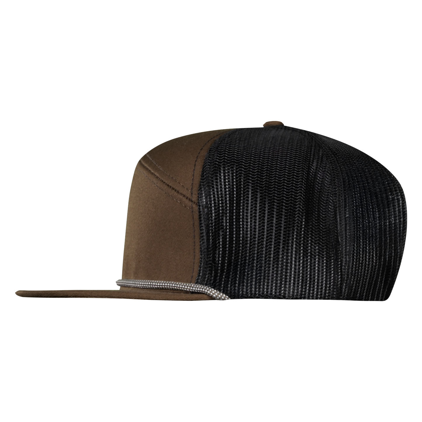 *Limited Stock* High-Profile 7-Panel Hat with Visor Rope - Foliage Brown