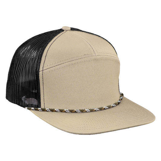 *Limited Stock* High-Profile 7-Panel Hat with Visor Rope - Mesa Tan