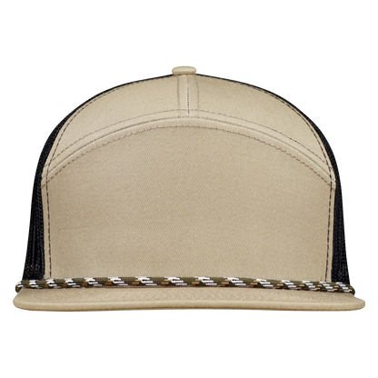 *Limited Stock* High-Profile 7-Panel Hat with Visor Rope - Mesa Tan