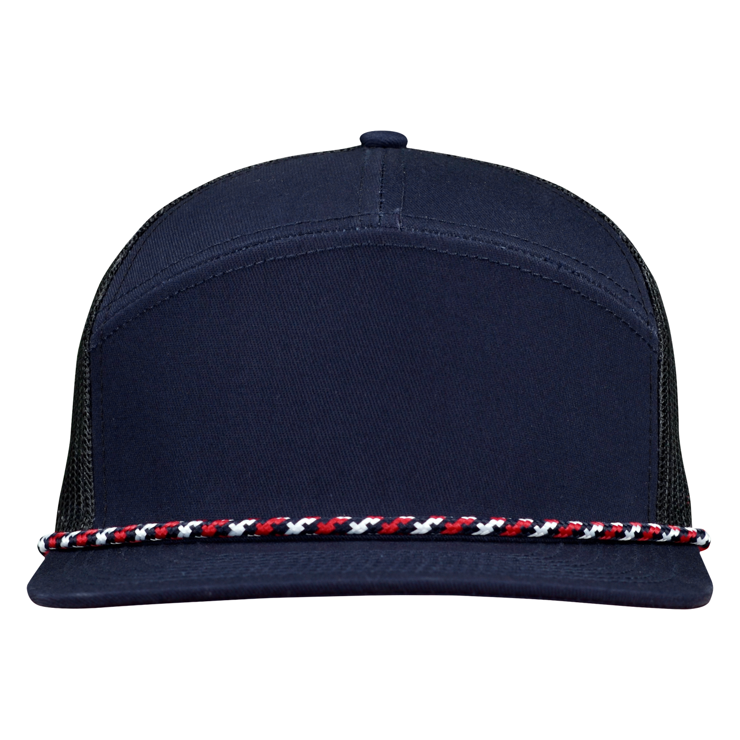 *Limited Stock* High-Profile 7-Panel Hat with Visor Rope - Midnight Blue