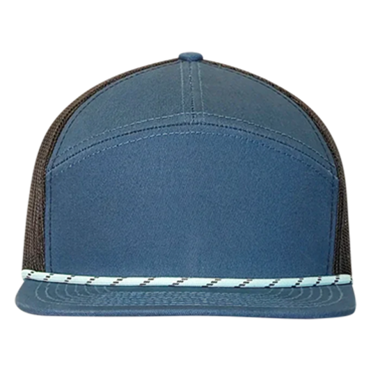 PS169 7-Panel Visor Rope Hat - Pelagic Blue