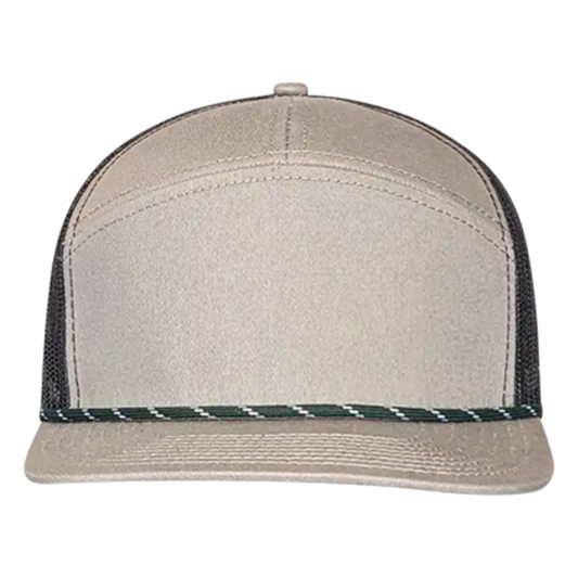 PS169 7-Panel Visor Rope Hat-Pewter