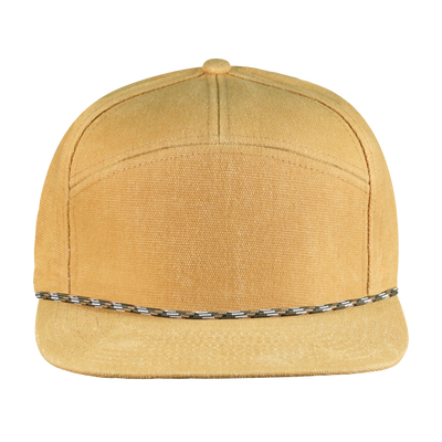 PS170R Wax Canvas 7-Panel Hat and Visor Rope - Sahara