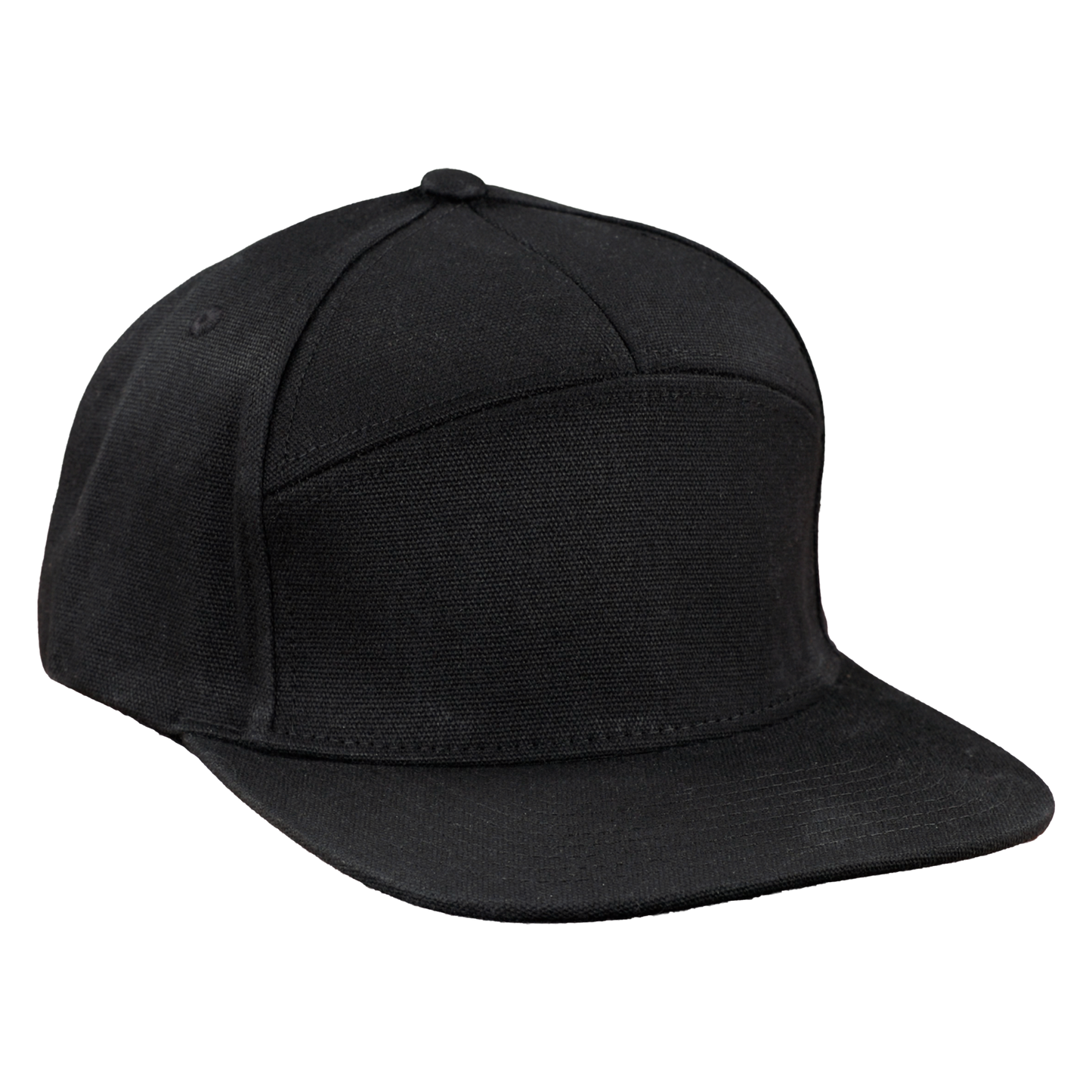 Premium Wax Canvas 7-Panel Hat - Sable Black