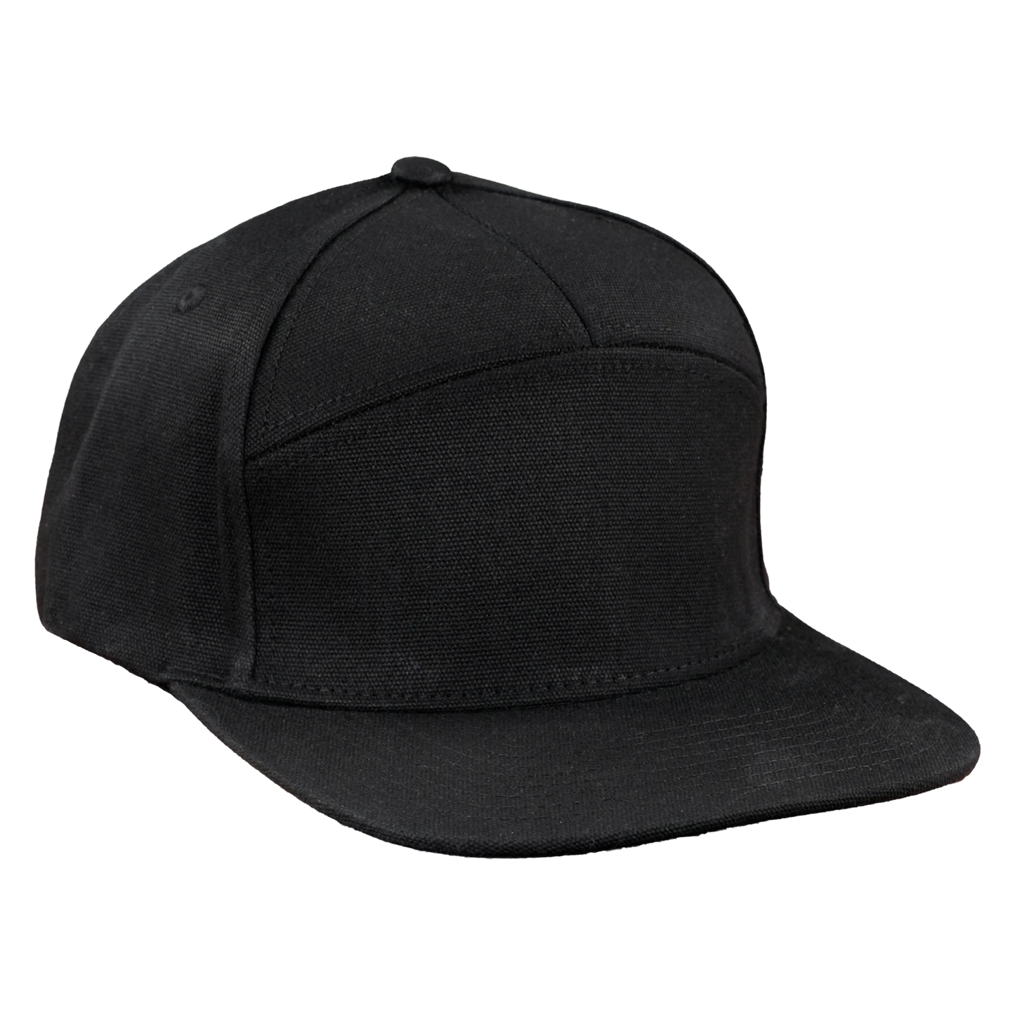 Premium Wax Canvas 7-Panel Hat - Sable Black