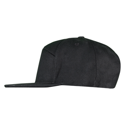 Premium Wax Canvas 7-Panel Hat - Sable Black