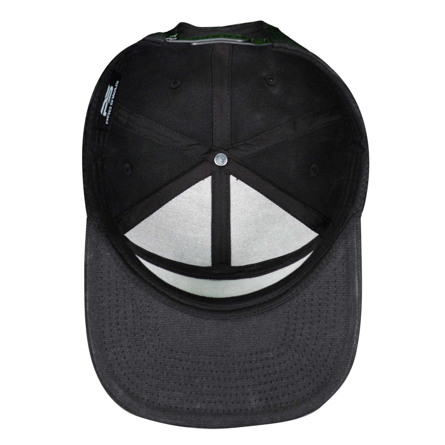 Premium Wax Canvas 7-Panel Hat - Sable Black