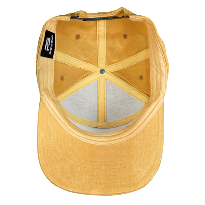 Premium Wax Canvas 7-Panel Hat - Sahara Tan