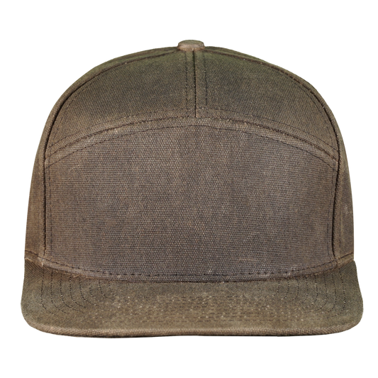 PS170 Wax Canvas 7 Panel Hat-Umber