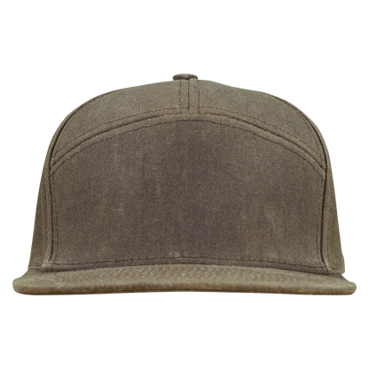 Premium Wax Canvas 7-Panel Hat - Umber Brown