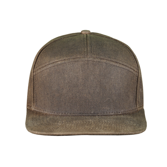 PS170 Wax Canvas 7 Panel Hat-Umber