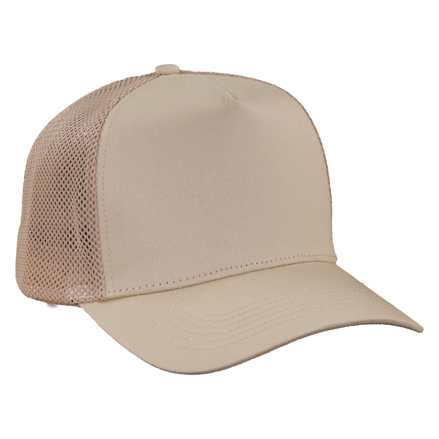Structured 5-Panel Trucker Hat - Mesa Tan