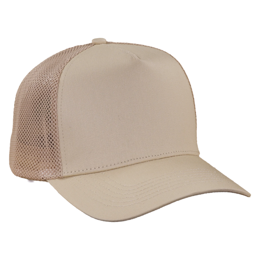 Structured 5-Panel Trucker Hat - Mesa Tan