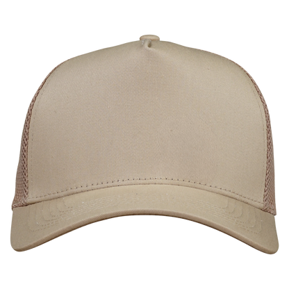 Structured 5-Panel Trucker Hat - Mesa Tan