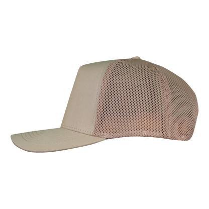 Structured 5-Panel Trucker Hat - Mesa Tan