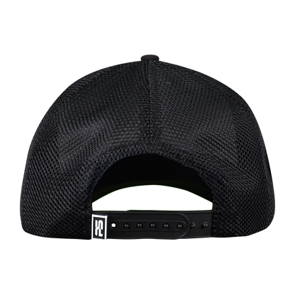 Structured 5-Panel Trucker Hat - Sable Black