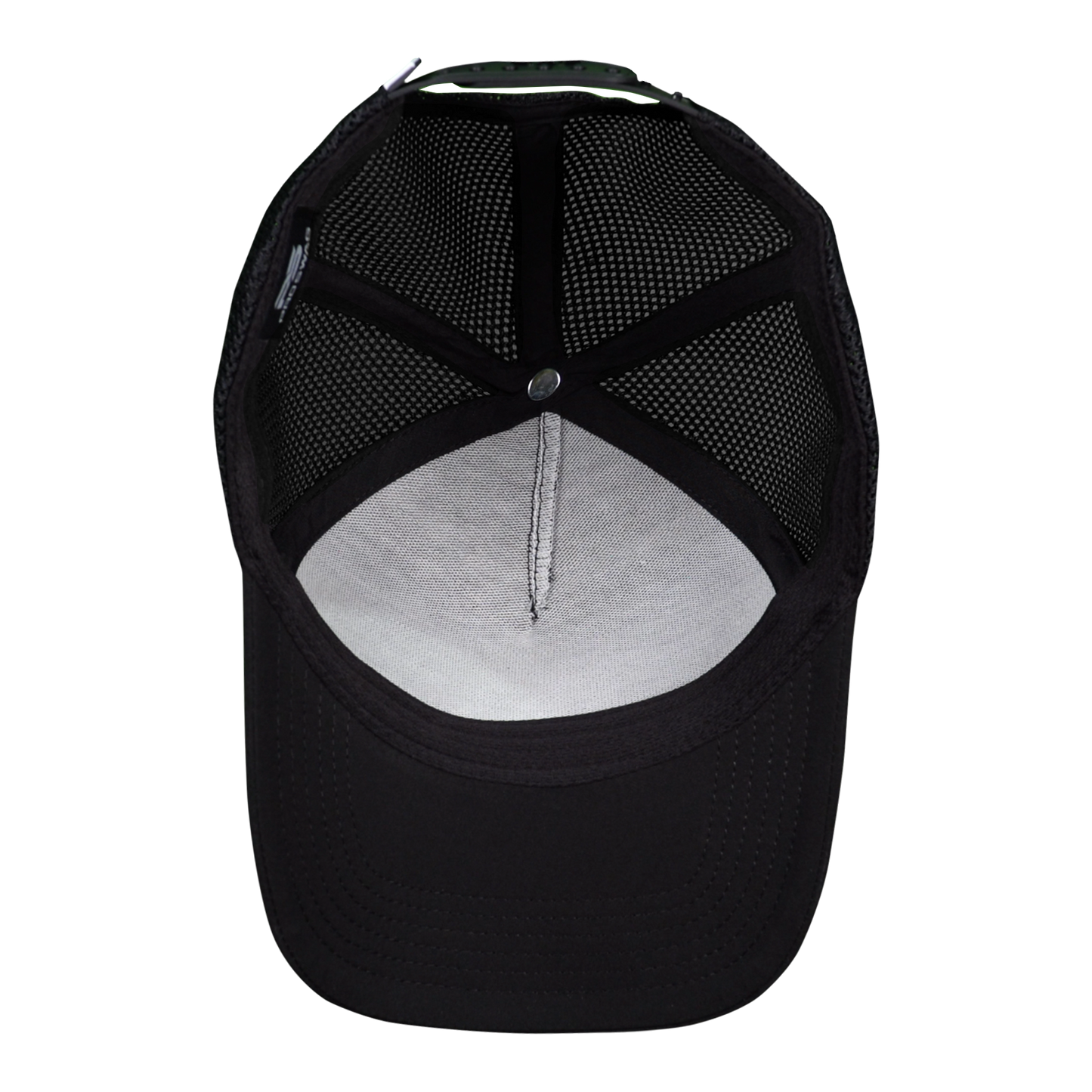 Structured 5-Panel Trucker Hat - Sable Black