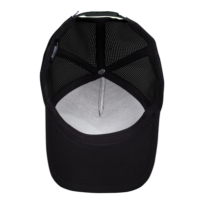 Structured 5-Panel Trucker Hat - Sable Black