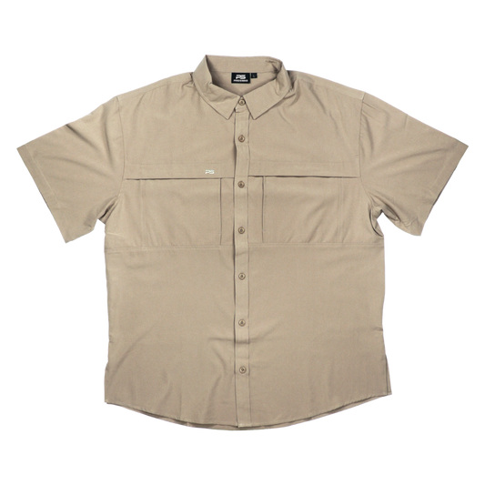 *Limited Stock* Pro Series Flex Short Sleeve Fishing Shirt - Sands Tan