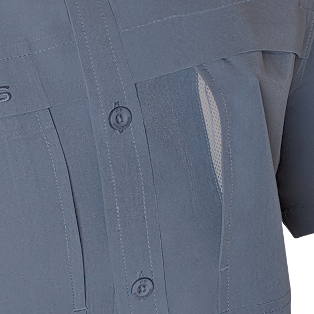 PS200 Short Sleeve Fishing Shirt - Storm Blue