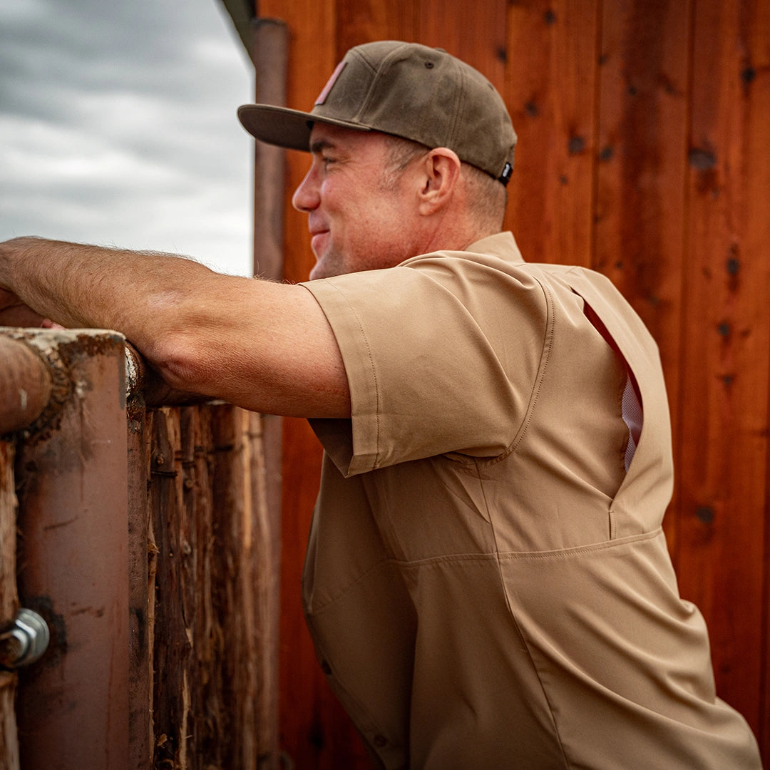 *Limited Stock* Pro Series Flex Short Sleeve Fishing Shirt - Canvas Brown