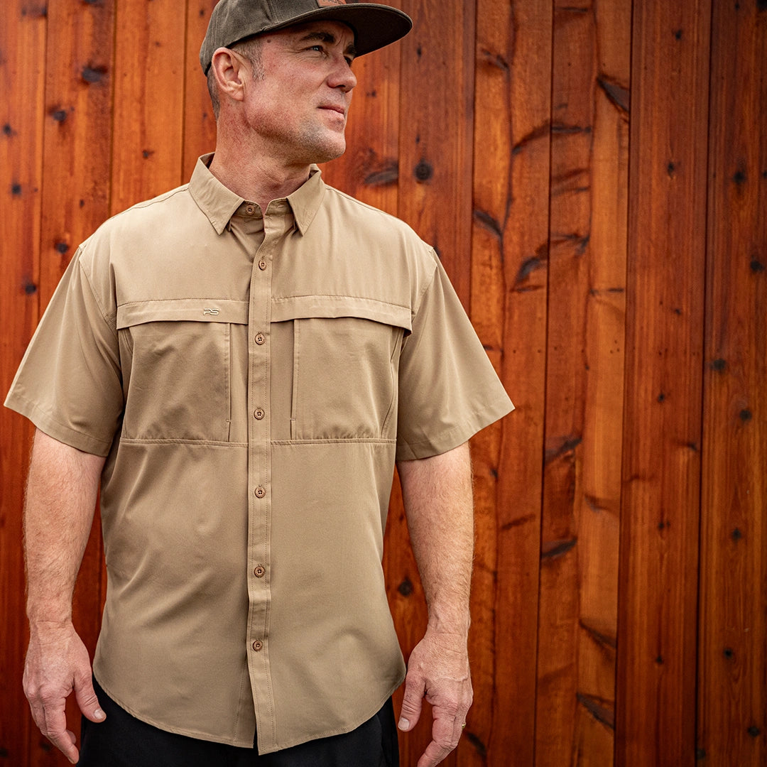 *Limited Stock* Pro Series Flex Short Sleeve Fishing Shirt - Canvas Brown