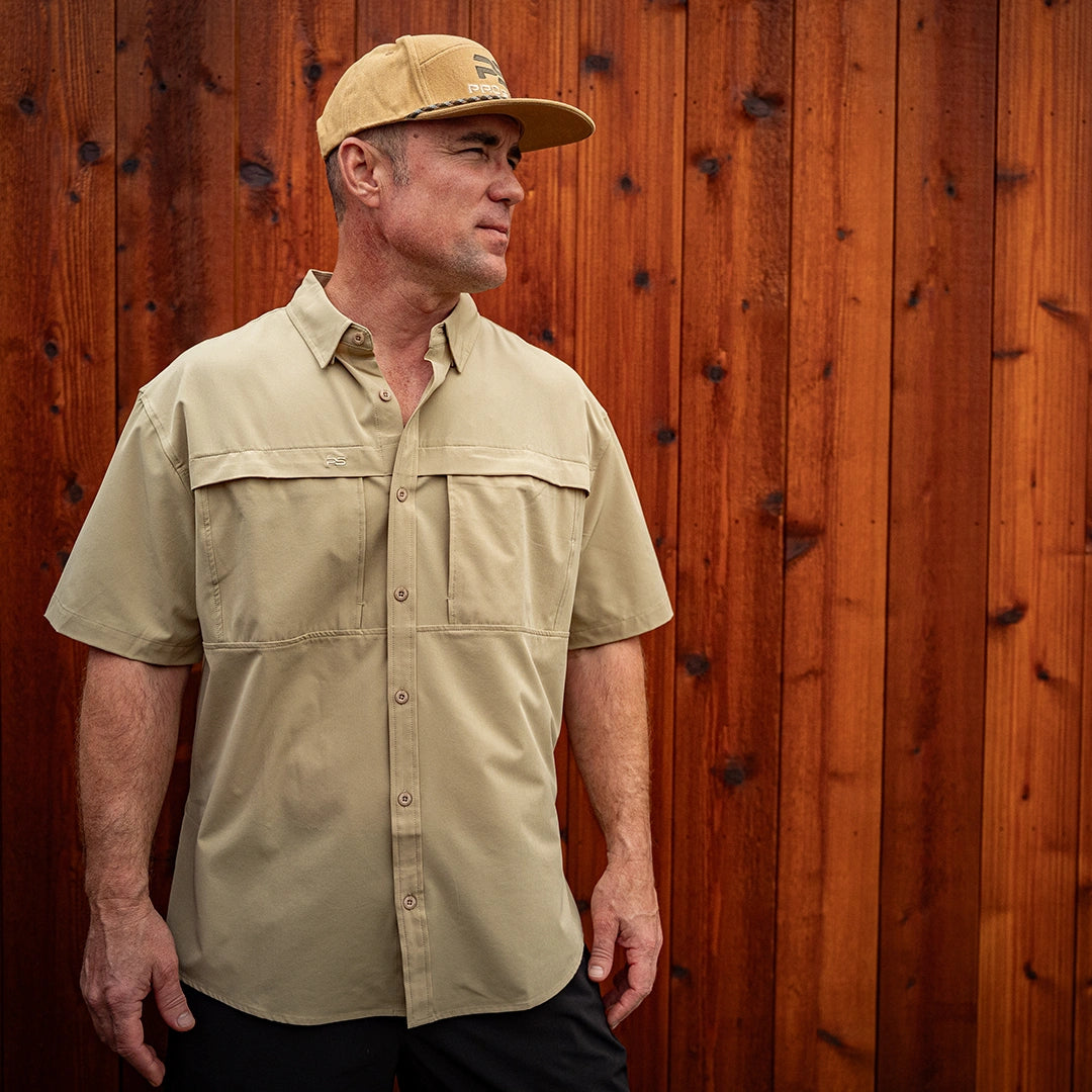 *Limited Stock* Pro Series Flex Short Sleeve Fishing Shirt - Sands Tan