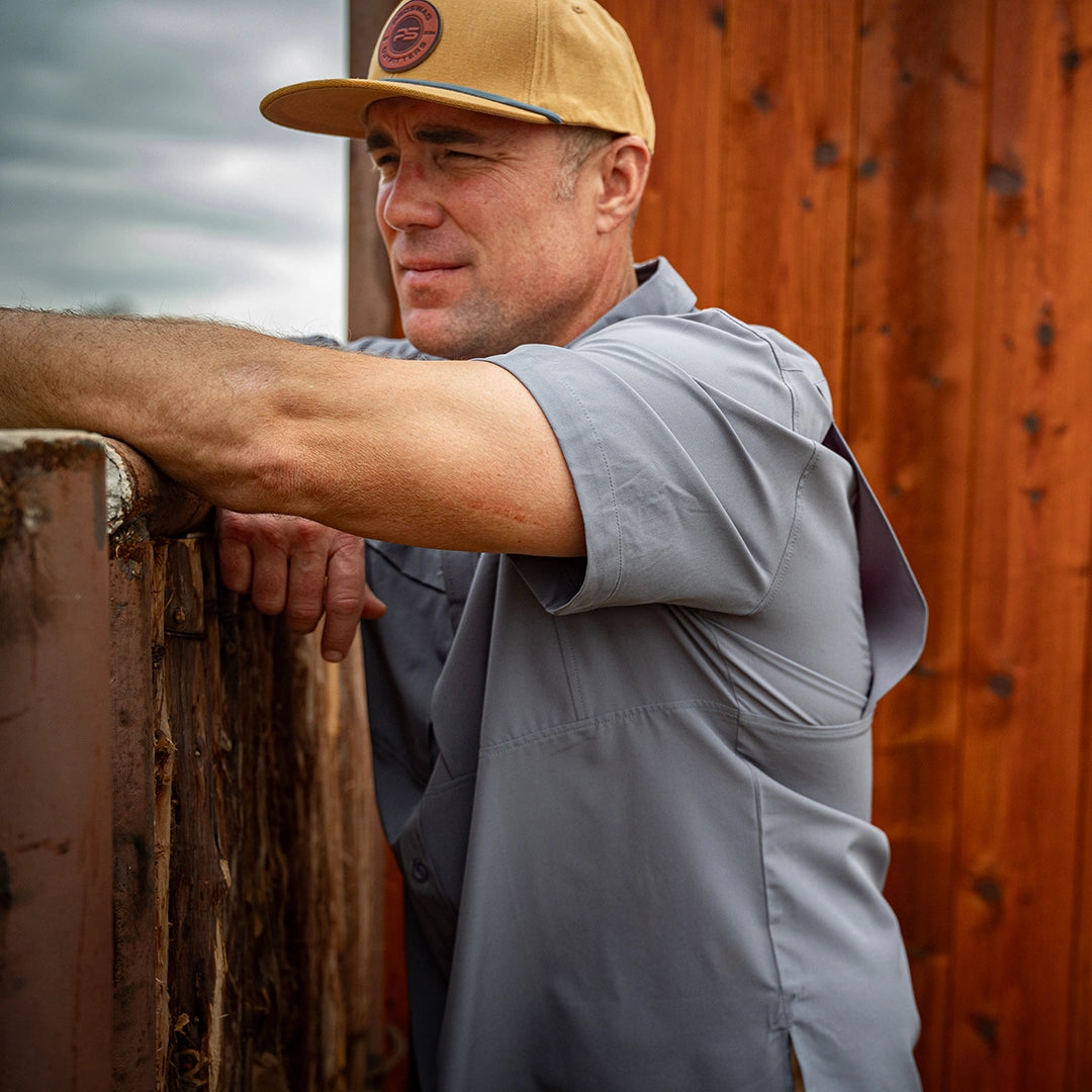 *Limited Stock* Pro Series Flex Short Sleeve Fishing Shirt - Storm Blue