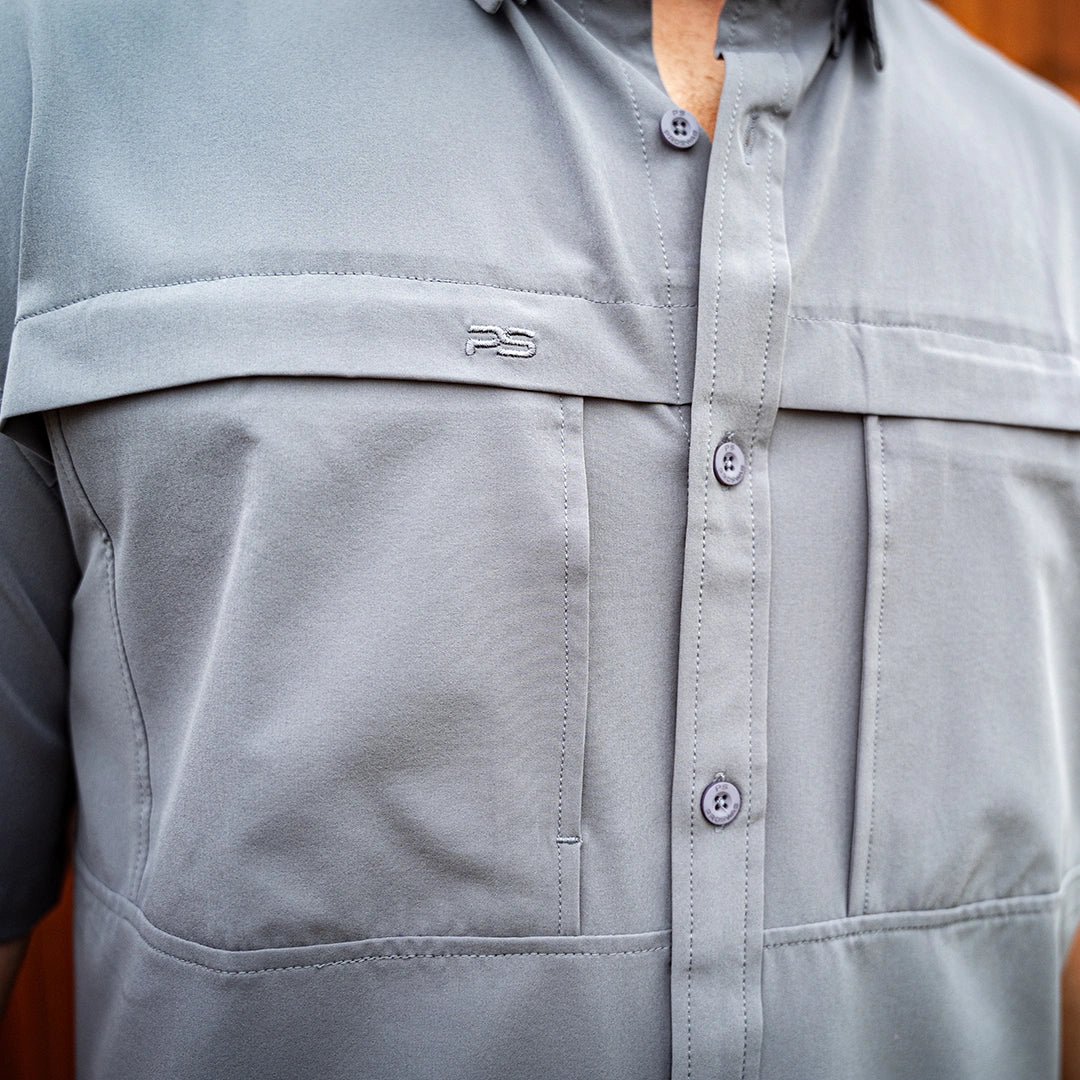 *Limited Stock* Pro Series Flex Short Sleeve Fishing Shirt - Storm Blue