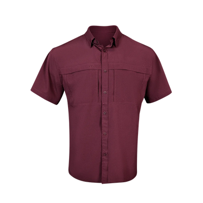 PS210 Short Sleeve Fishing Shirt - Sangria Maroon